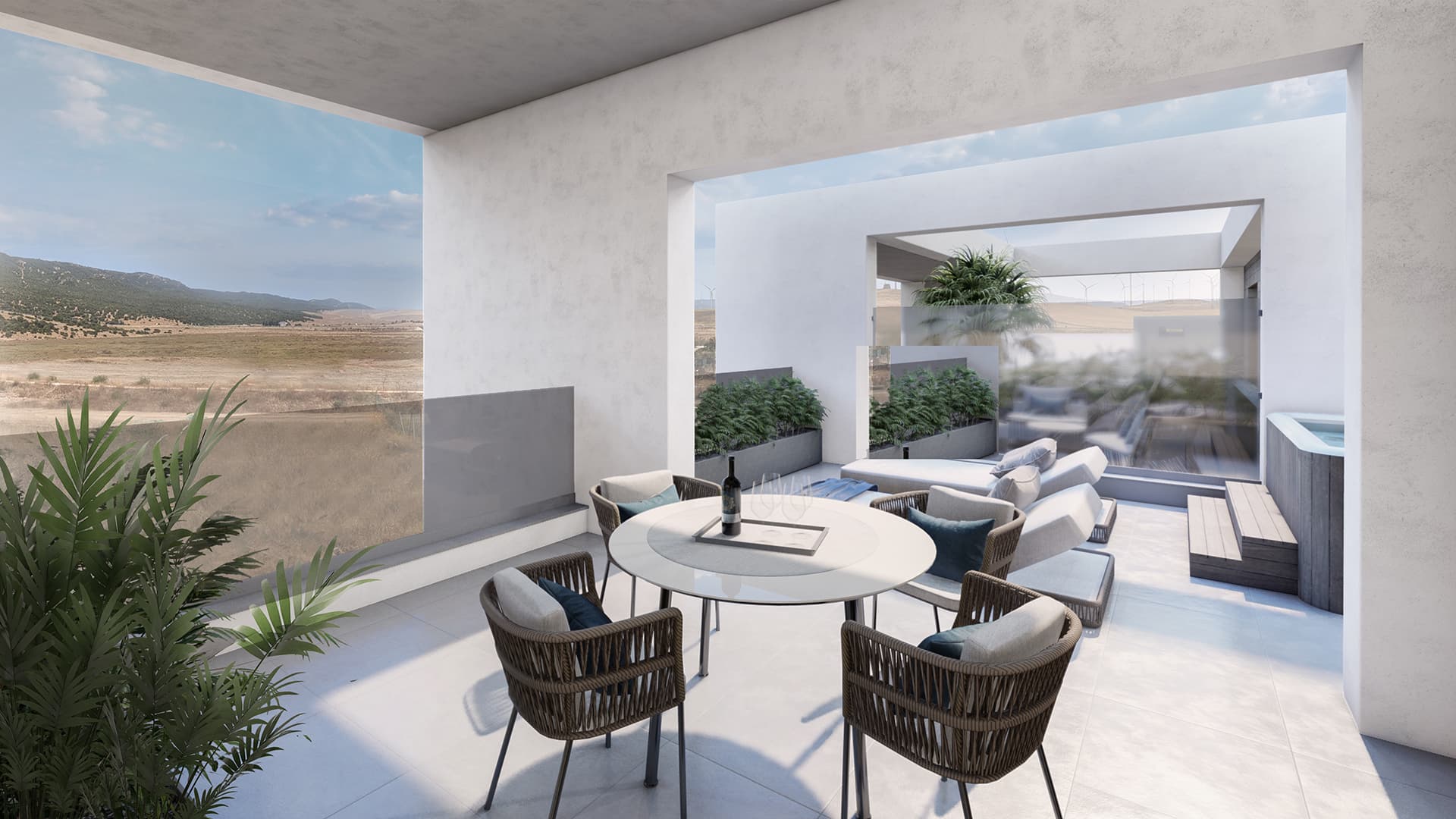 Espacios interiores con grandes acristalamientos